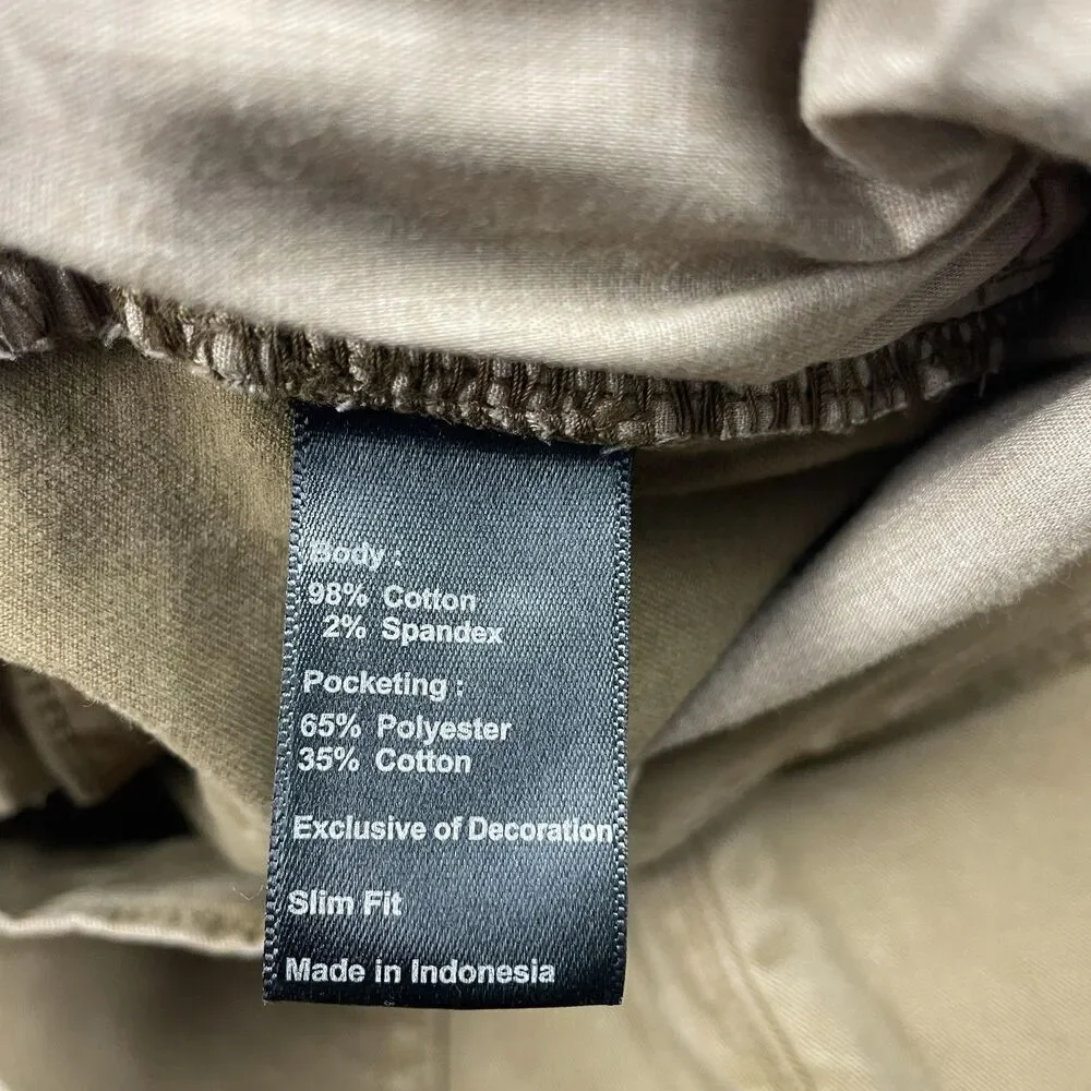 Flint and Tinder Pants Mens Khaki Slim Fit Stretch 5-Pocket Chino Twill Casual